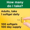 Nature Made Vitamin D3 1000 IU (25 mcg), Dietary Supplement for Bone, Teeth, Muscle and Immune Health Support, 100 Softgels, 100 Day Supply - Image 4