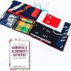 Assistex Fidget Blanket for Adults with Dementia - Calming Activities and Memory Games for Seniors- Sensory Mat- Guide Book - Aids Products for Elderly Patients - Gift Toys for People with Alzheimers
